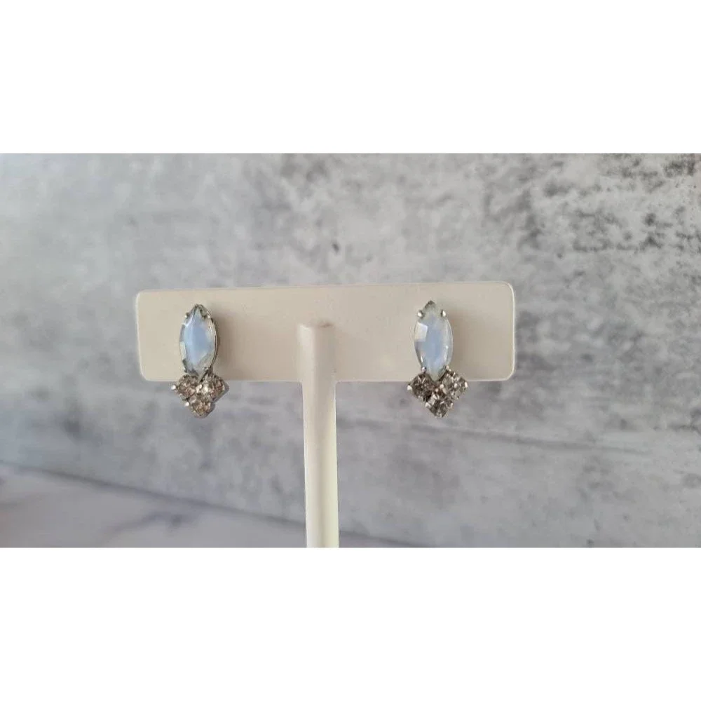 Vintage Rhinestone Screwback Earrings